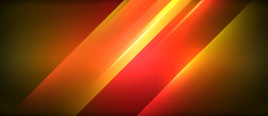 Neon dynamic diagonal light rays background. Techno digital geometric concept design for wallpaper, banner, presentation, background
