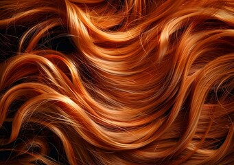 red wavy hair texture background