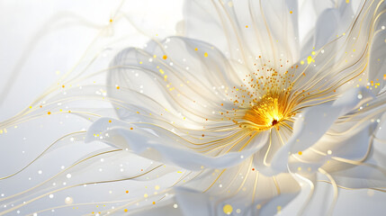Cyber flower alone on a white background