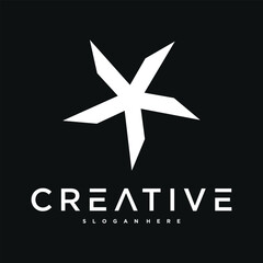 Obraz premium Minimal and modern creative star logo design. Premium Vector