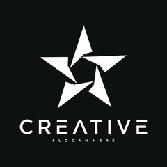 Minimal and modern creative star logo design. Premium Vector