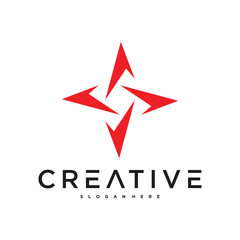 Minimal and modern creative star logo design. Premium Vector
