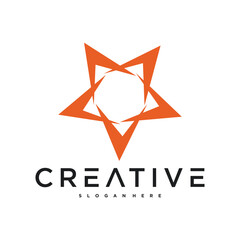 Minimal and modern creative star logo design. Premium Vector