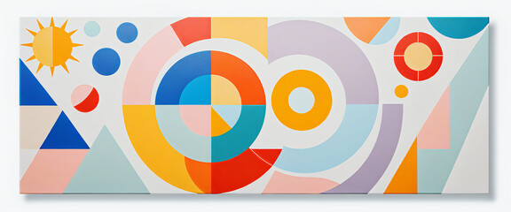 Fototapeta premium illustrazione con elementi geometrici a tema astratto contemporaneo