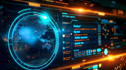 Obraz premium climate protection - a screen displaying some info about the climate change and global warming