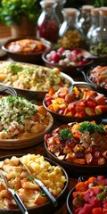 Obraz premium Variety of Food on Plates