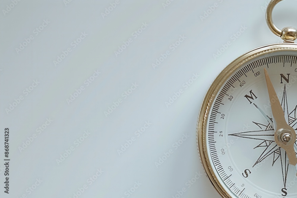Aufkleber a classic compass with a clean design on a white background, ideal for navigation and travel-related