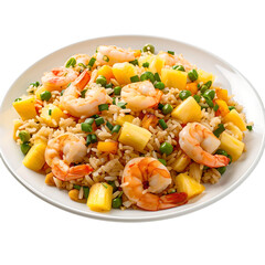 Shrimp and Pineapple Fried Rice with Peas and Green Onions
