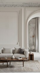 Luxurious and Elegant Living Room with Sophisticated Furniture and Decor