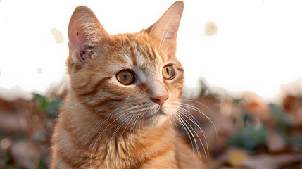Beautiful cute orange cat