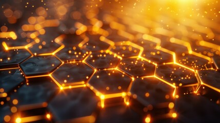 Obraz premium background of beehives. hexagonal abstract background.