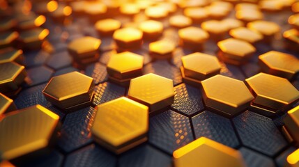 Fototapeta premium background of beehives. hexagonal abstract background.