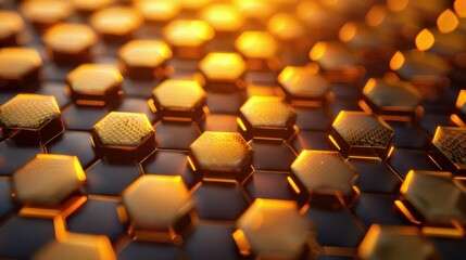 Obraz premium background of beehives. hexagonal abstract background.