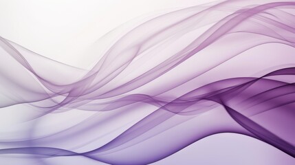 Abstract Purple Waves on White Background