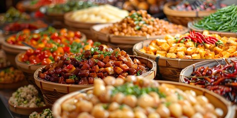 Various kinds of delicious Chinese food