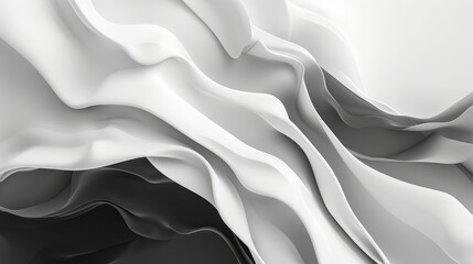 Obraz premium Abstract Swirling Black and White Fabric