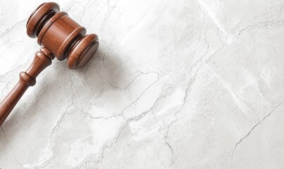 gavel on white background