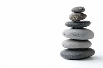 zen stones isolated on white