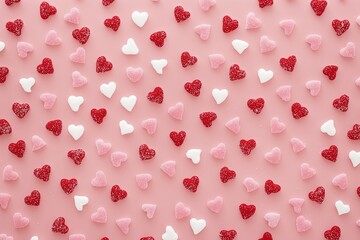 red hearts background