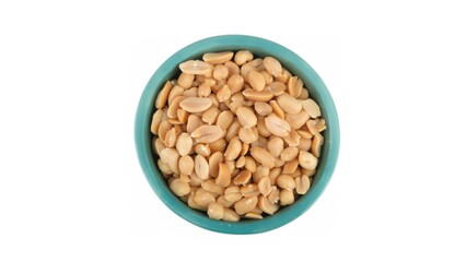 Peanuts on white background