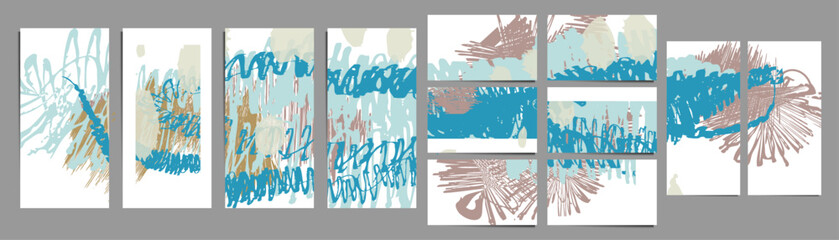 BackgSet of Backgrounds conceptual aerosol paint viscous pastel muted pale calm tones cards templates setound conceptual yarsky aerosol paint viscous