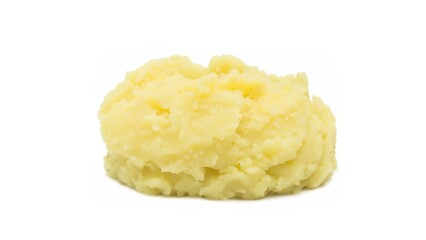 Mashed potatoes on white background