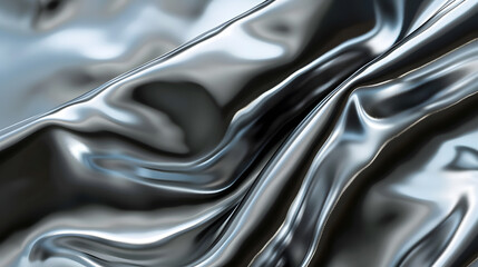 Sleek and polished chrome texture reflecting light