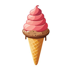 Vector illustration of Ice Cream Sundae