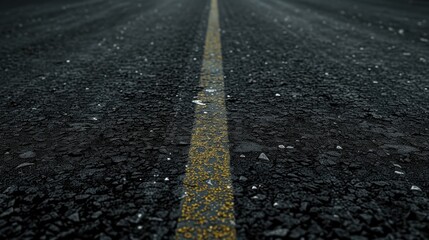 Fototapeta premium Freshly Paved Asphalt Road Under Moonlit Sky