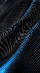 Naklejka premium A dark background with blue and black carbon fiber lines, with simple shapes in the foreground