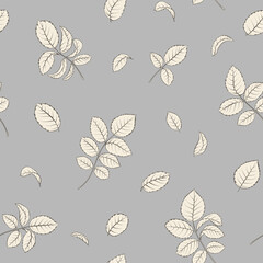 Fototapeta premium Bicolor rose floral pattern. Modern botanical design