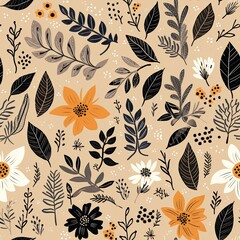 abstract seamless floral pattern