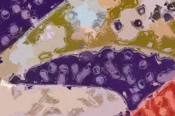 The abstract beauty of oil paintings and various flowers, cats, dogs, birds, lotus leaves, lotus flowers, and chrysanthemums