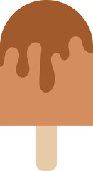 Chocolate Drip Ice Lolly Vector Graphic