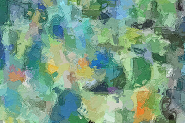 The abstract beauty of oil paintings and various flowers, cats, dogs, birds, lotus leaves, lotus flowers, and chrysanthemums