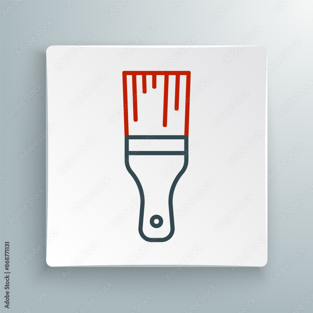 Canvas Prints Line Paint brush icon isolated on white background. Colorful outline concept. Vector