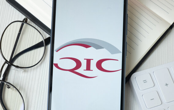 New York, USA - 21 June 2024: Qatar Insurance Logo on Phone Screen, QIC Company Icon