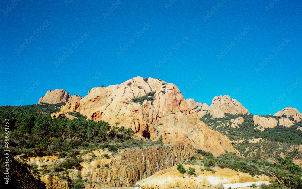 Wall mural Esterel mountain range in the French Riviera