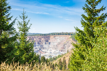 Obraz premium Quarry stone Der Harz national park, Germany.