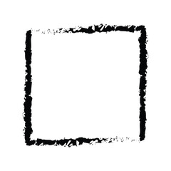 Grunge square and rectangle frames. Set of black ink boxes. Collection of rectangle borders and square stamp imprints. Isolated on white background.