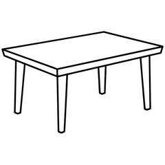 table isolated on white background