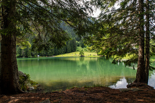 Alpine lake in Trentino Alto Adige alps