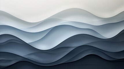 Obraz premium Abstract Waves in Shades of Blue