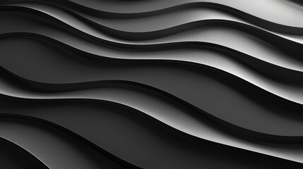 Fototapeta premium Abstract Black and White Wavy Surface
