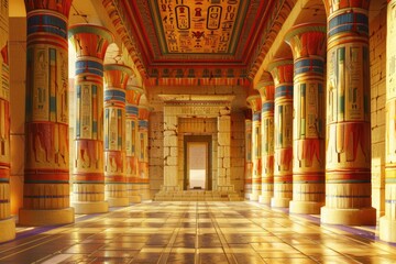 Long Hallway with Columns