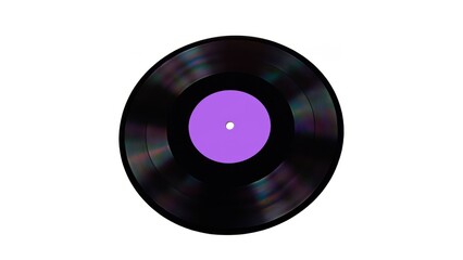 Obraz premium Vinyl record on white background