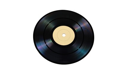 Obraz premium Vinyl record on white background