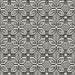 Monochrome Grain Kaleidoscope Check Pattern