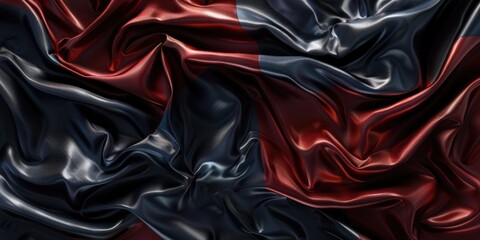 Obraz premium Red and Black Fabric Close-up