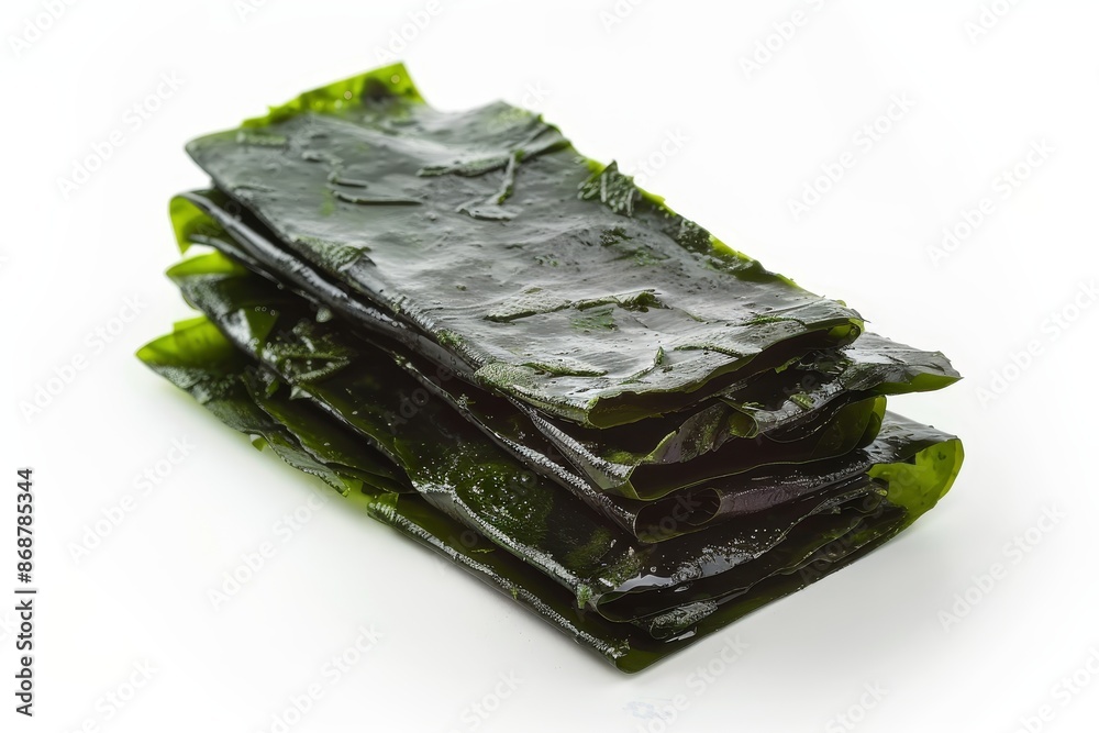 Poster korean seaweed on white backdrop korean cuisine